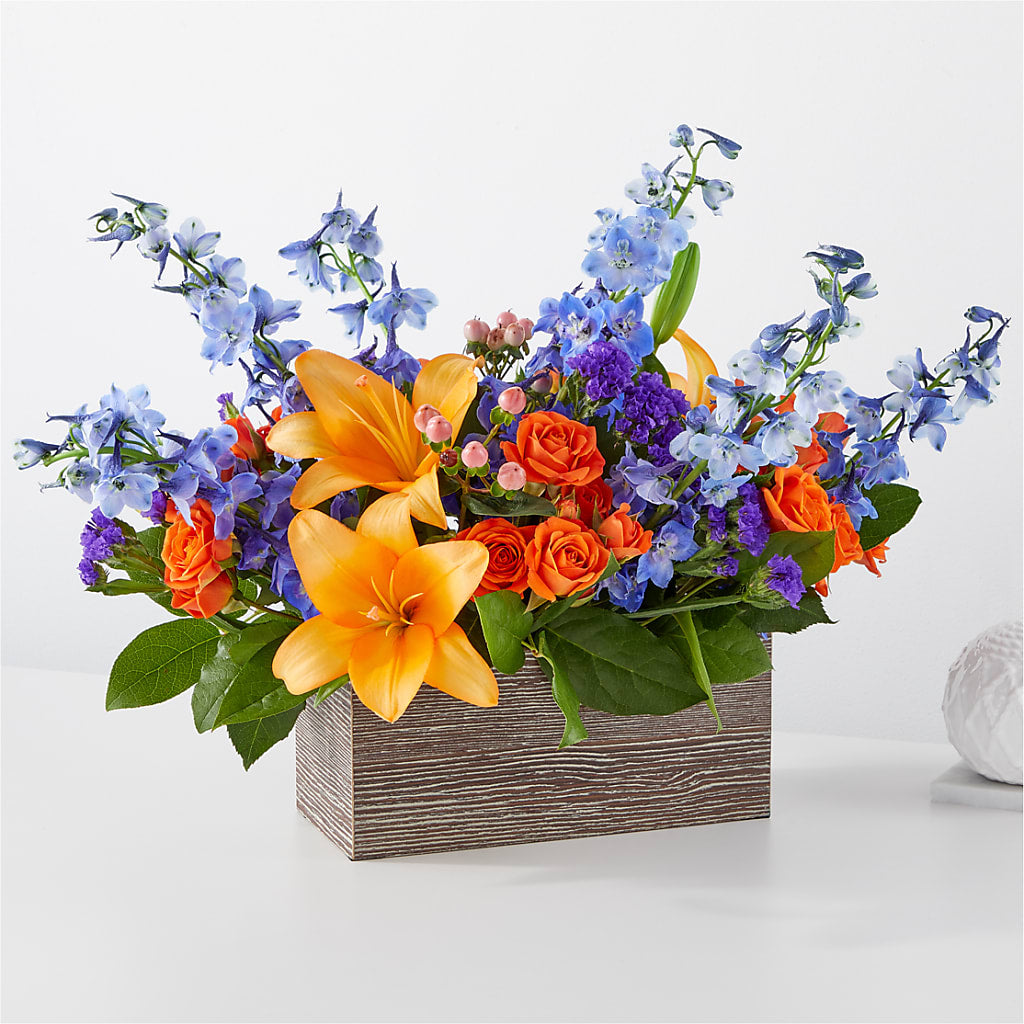 Radiant Citrus Box Bouquet – Bella Rose, Rialto CA