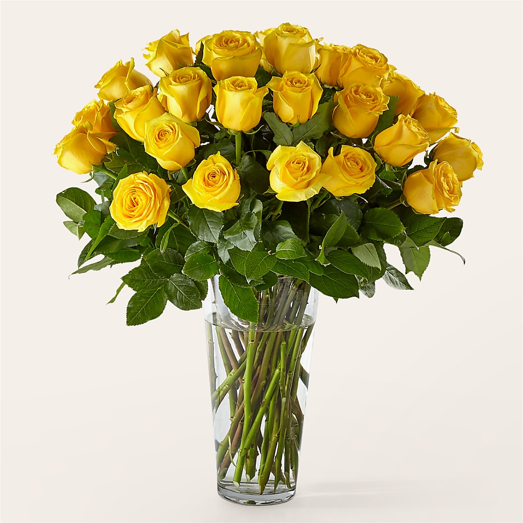 Long Stem Yellow Rose Bouquet – Bella Rose, Rialto CA