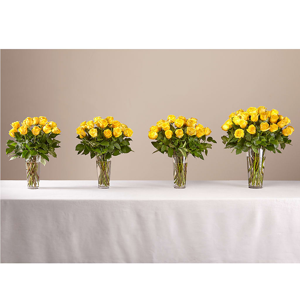Long Stem Yellow Rose Bouquet – Bella Rose, Rialto CA