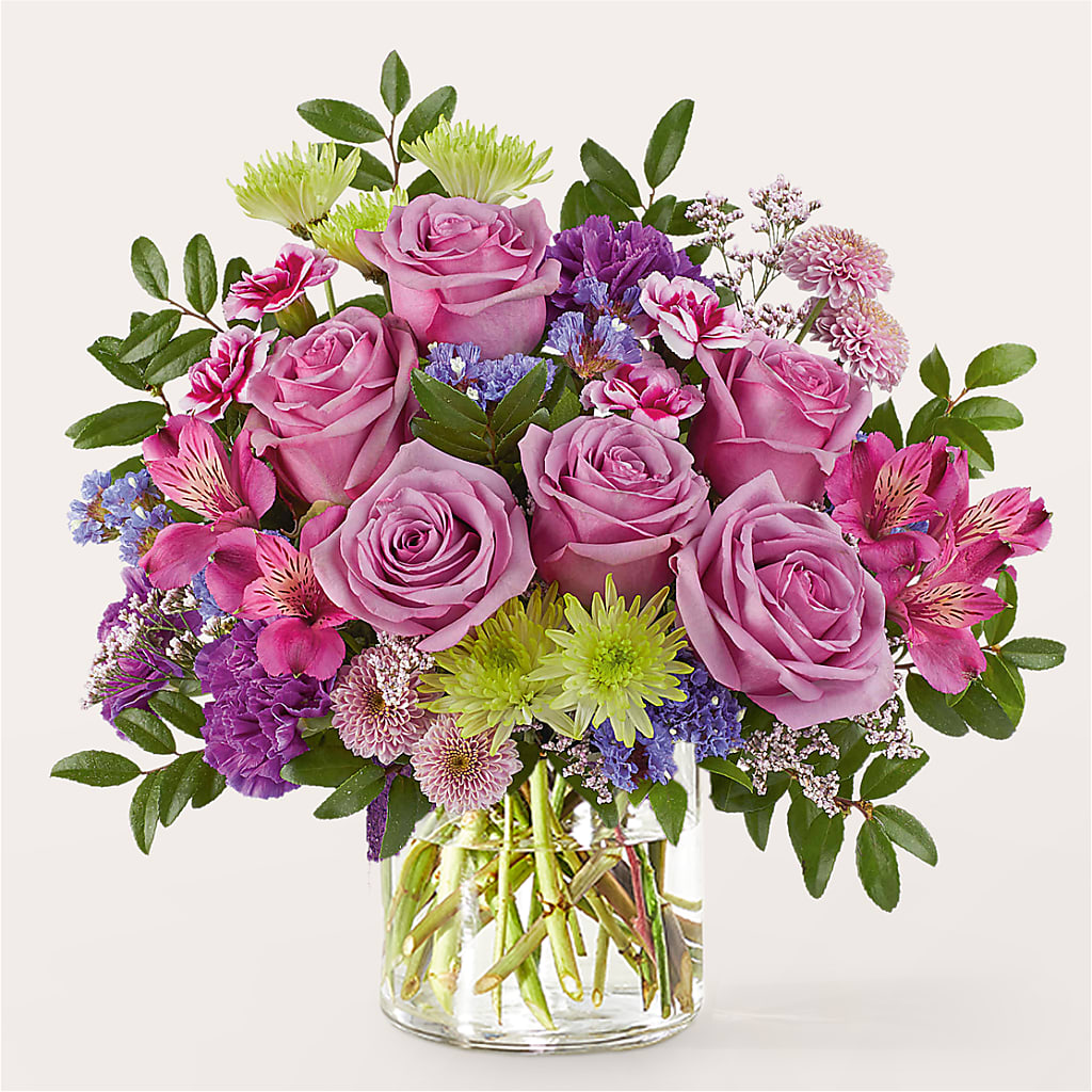Glass Half Full Bouquet – Bella Rose, Rialto CA
