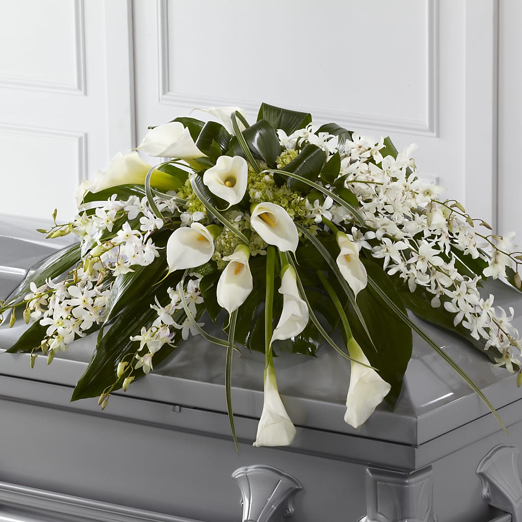Angel Wings Casket Spray – Bella Rose, Rialto CA