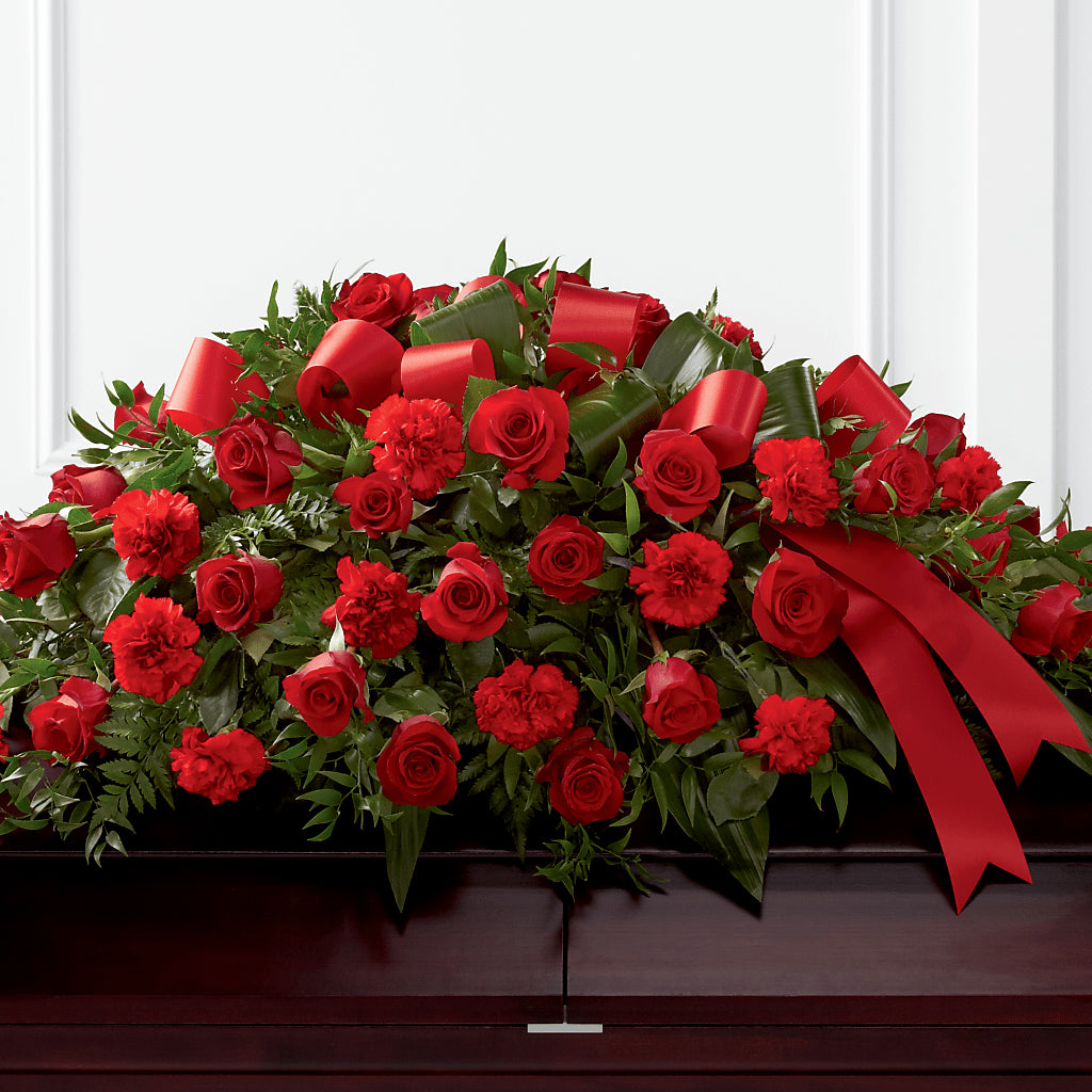 Tribute of Life Casket Spray – Bella Rose, Rialto CA
