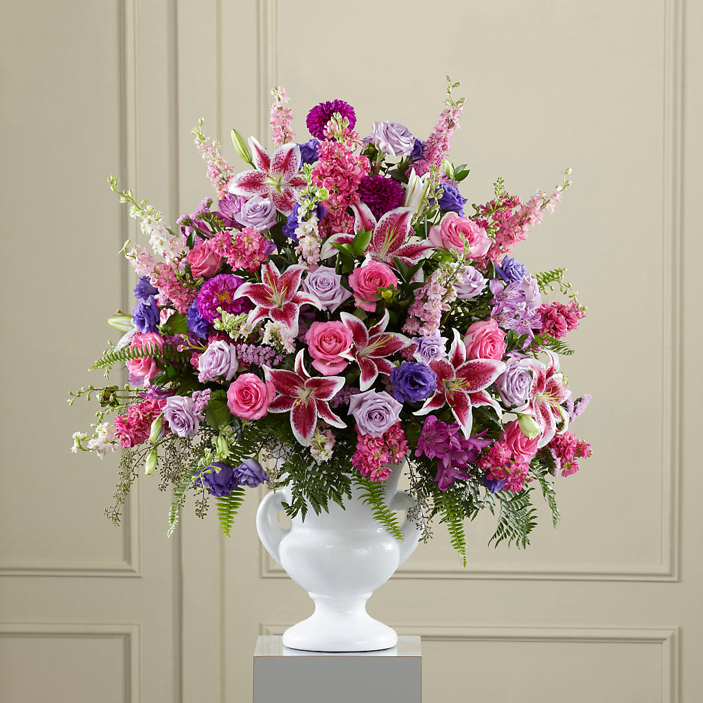 Peaceful Tribute Arrangement – Bella Rose, Rialto CA