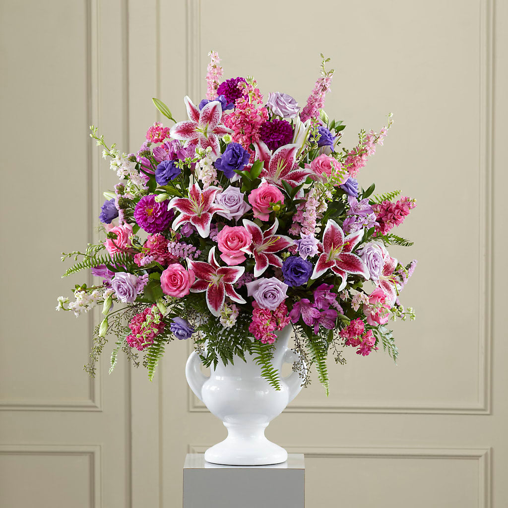 Peaceful Tribute Arrangement – Bella Rose, Rialto CA