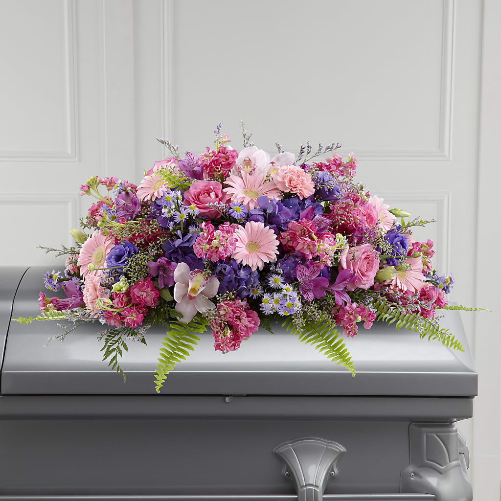 Glorious Garden Casket Spray – Bella Rose, Rialto CA