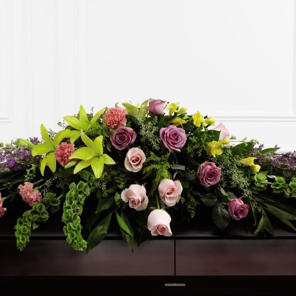 Forever Beloved Casket Spray – Bella Rose, Rialto CA
