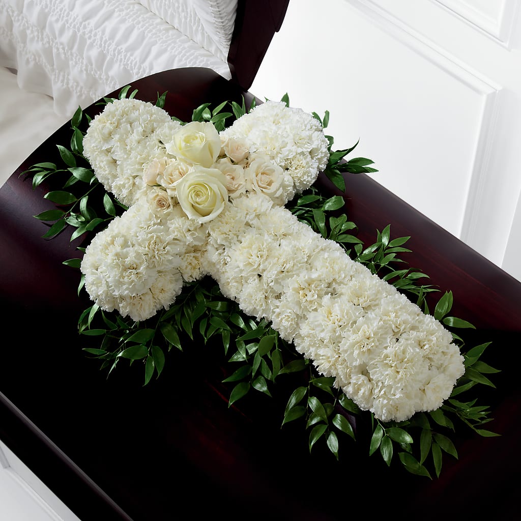Peaceful Memories Casket Spray (Standard) – Bella Rose, Rialto CA