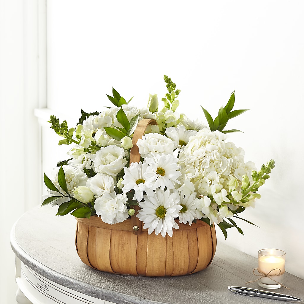 Pure Ivory Basket – Bella Rose, Rialto CA