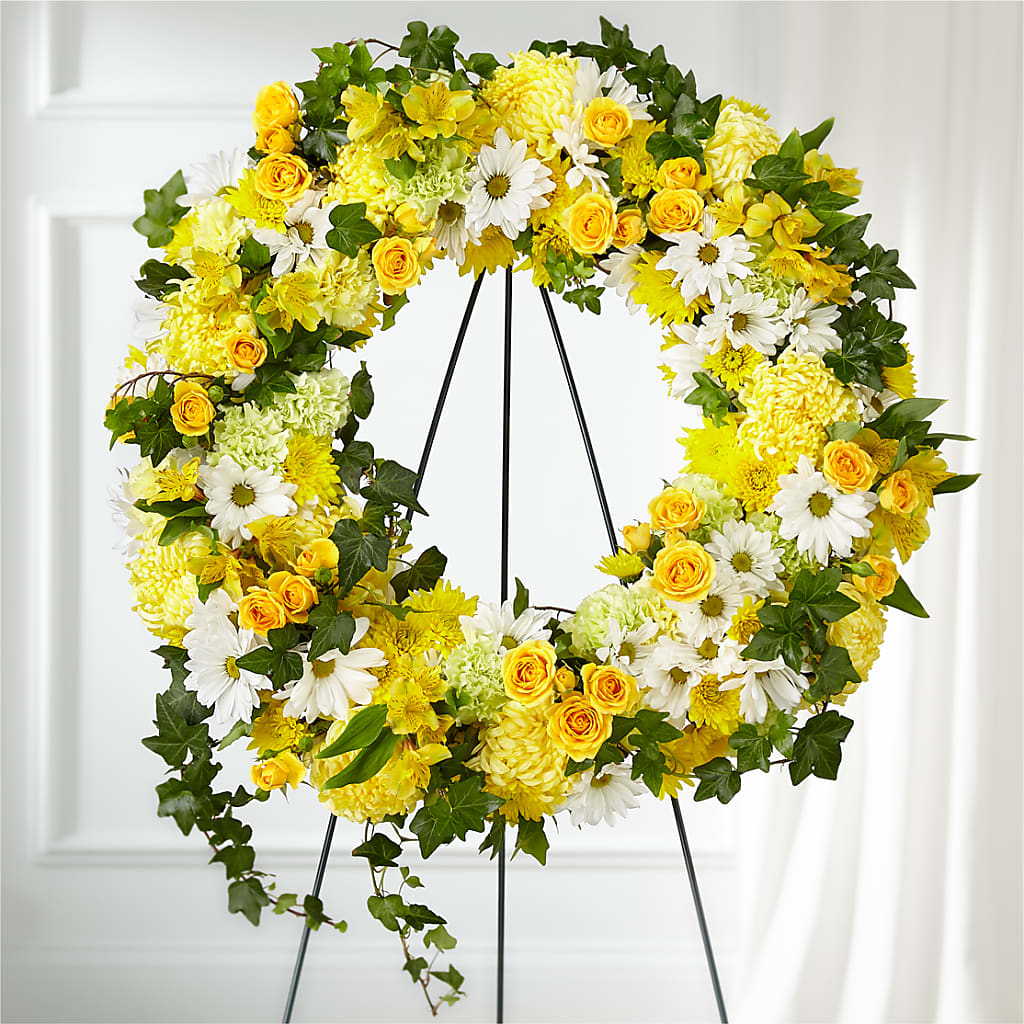 Golden Remembrance Wreath – Bella Rose, Rialto CA