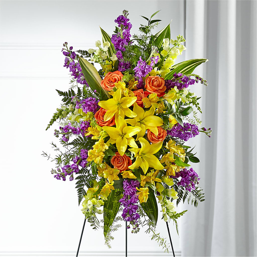 Thoughtful Prayers Standing Spray – Bella Rose, Rialto CA