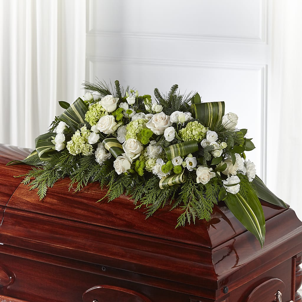 Hopeful Gesture Casket Spray – Bella Rose, Rialto CA