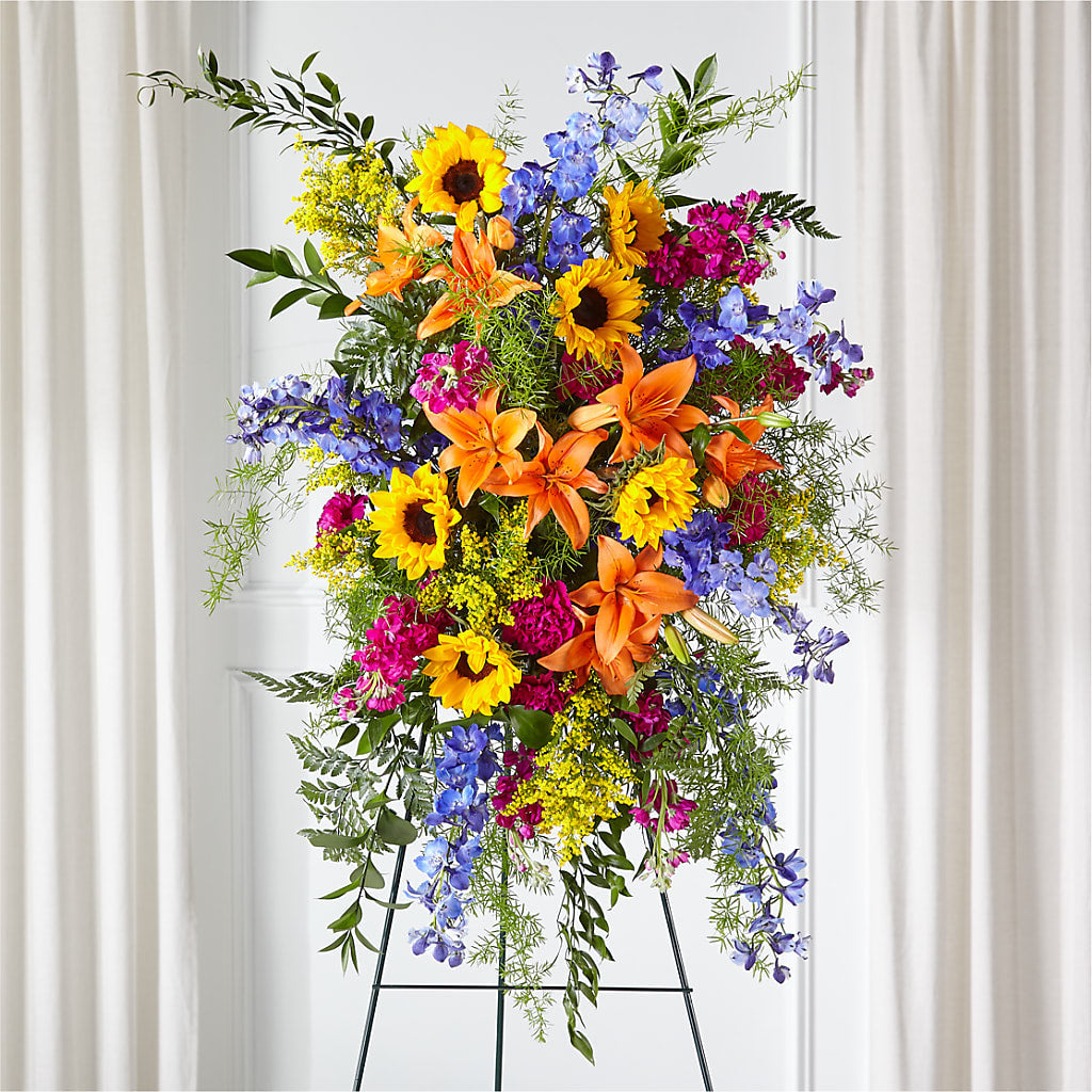 Sunlit Memories Standing Spray (Standard) – Bella Rose, Rialto CA