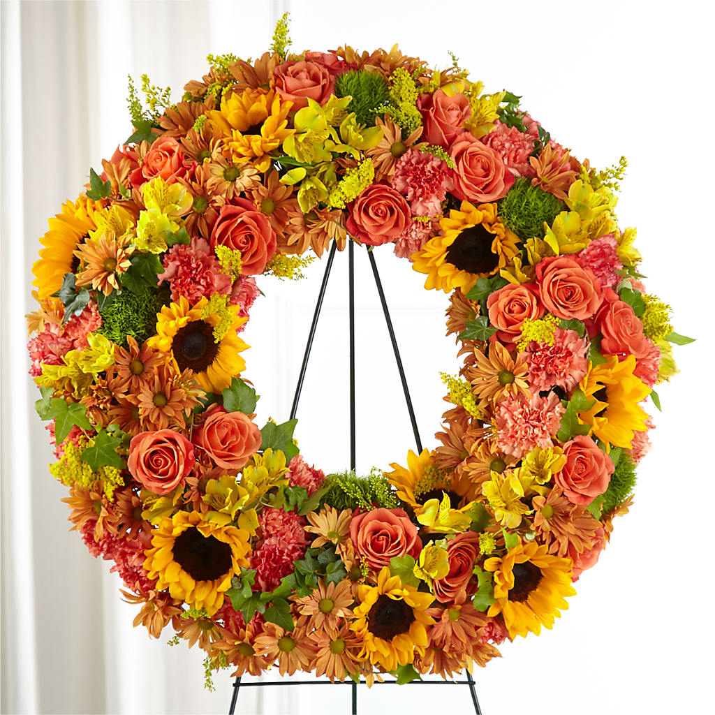 Autumnal Memories Wreath (Standard) – Bella Rose, Rialto CA
