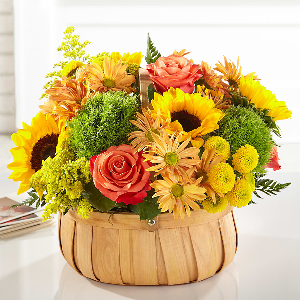 Harvest Sunflower Basket – Bella Rose, Rialto CA