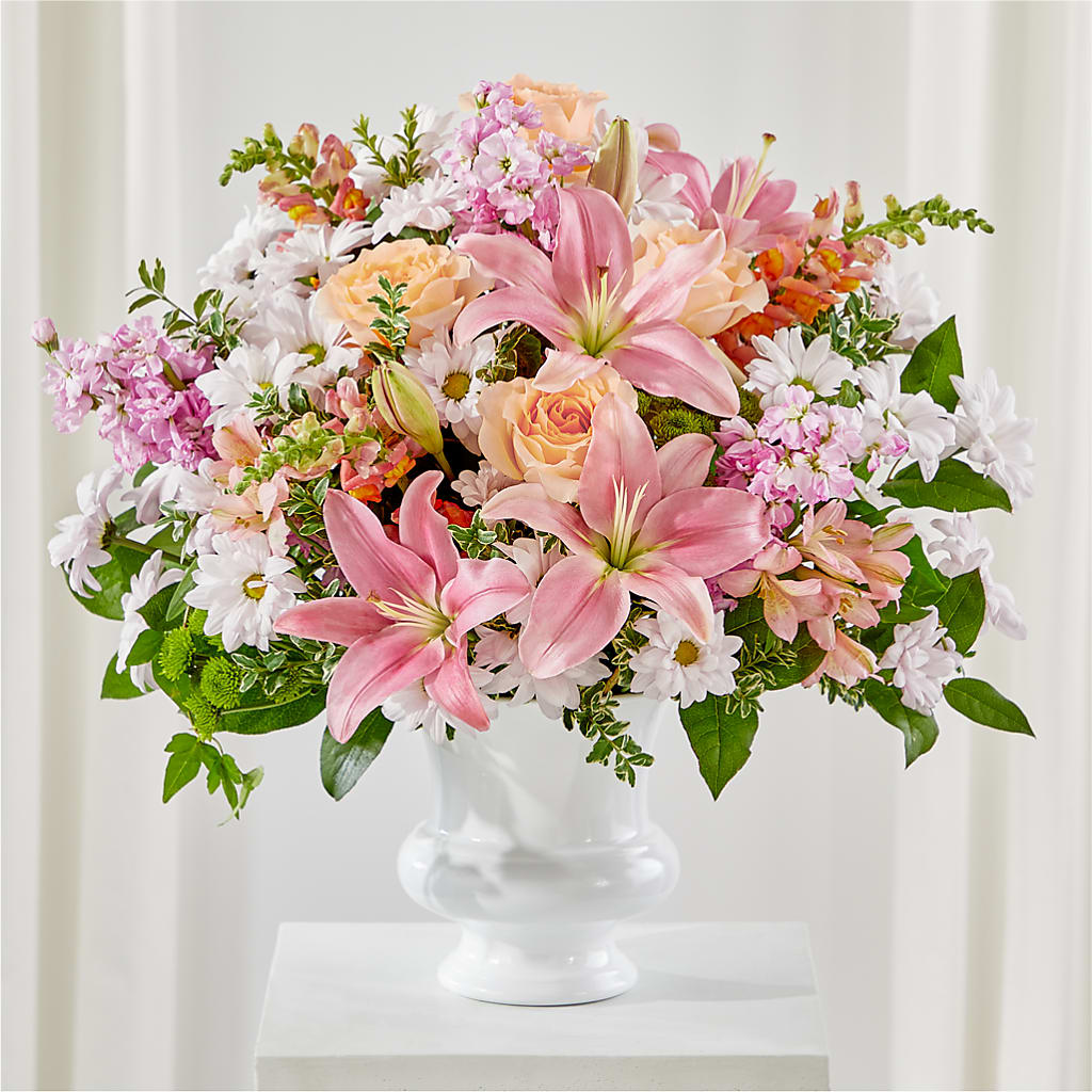 Heartfelt Gesture Urn Arrangement – Bella Rose, Rialto CA