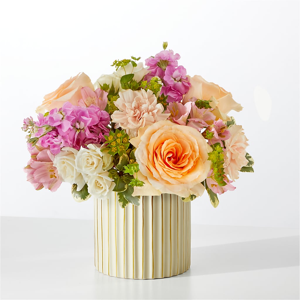 Paradise Bouquet with Ivory Vase – Bella Rose, Rialto CA