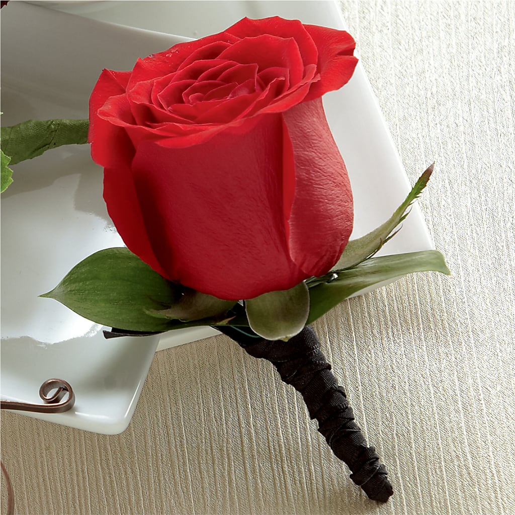 Red Rose Boutonniere – Bella Rose, Rialto CA