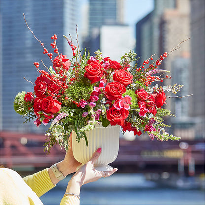Big Red Bow Bouquet –  Bella Rose, Rialto CA