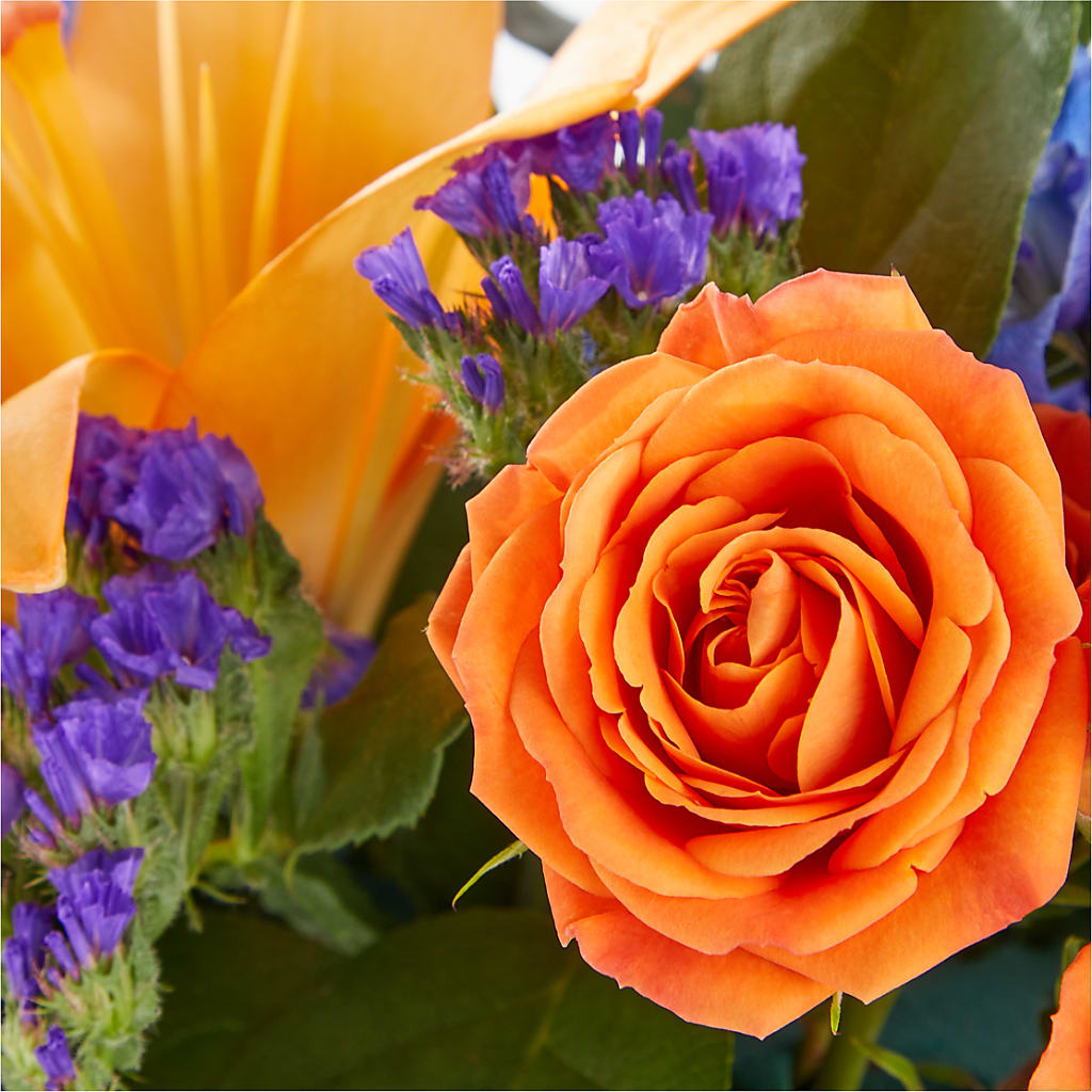 Radiant Citrus Box Bouquet –  Bella Rose, Rialto CA
