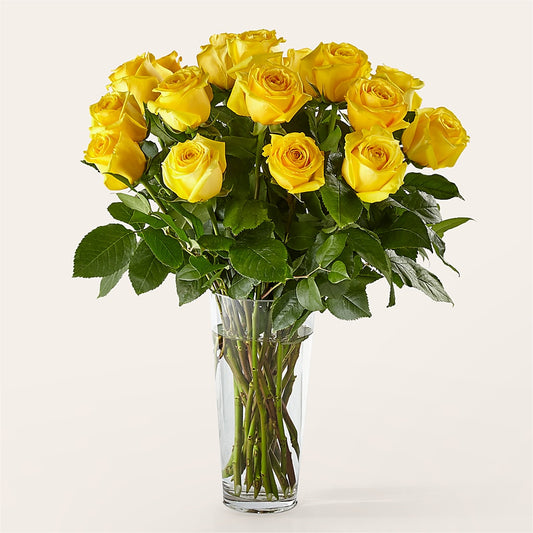 Long Stem Yellow Rose Bouquet –  Bella Rose, Rialto CA