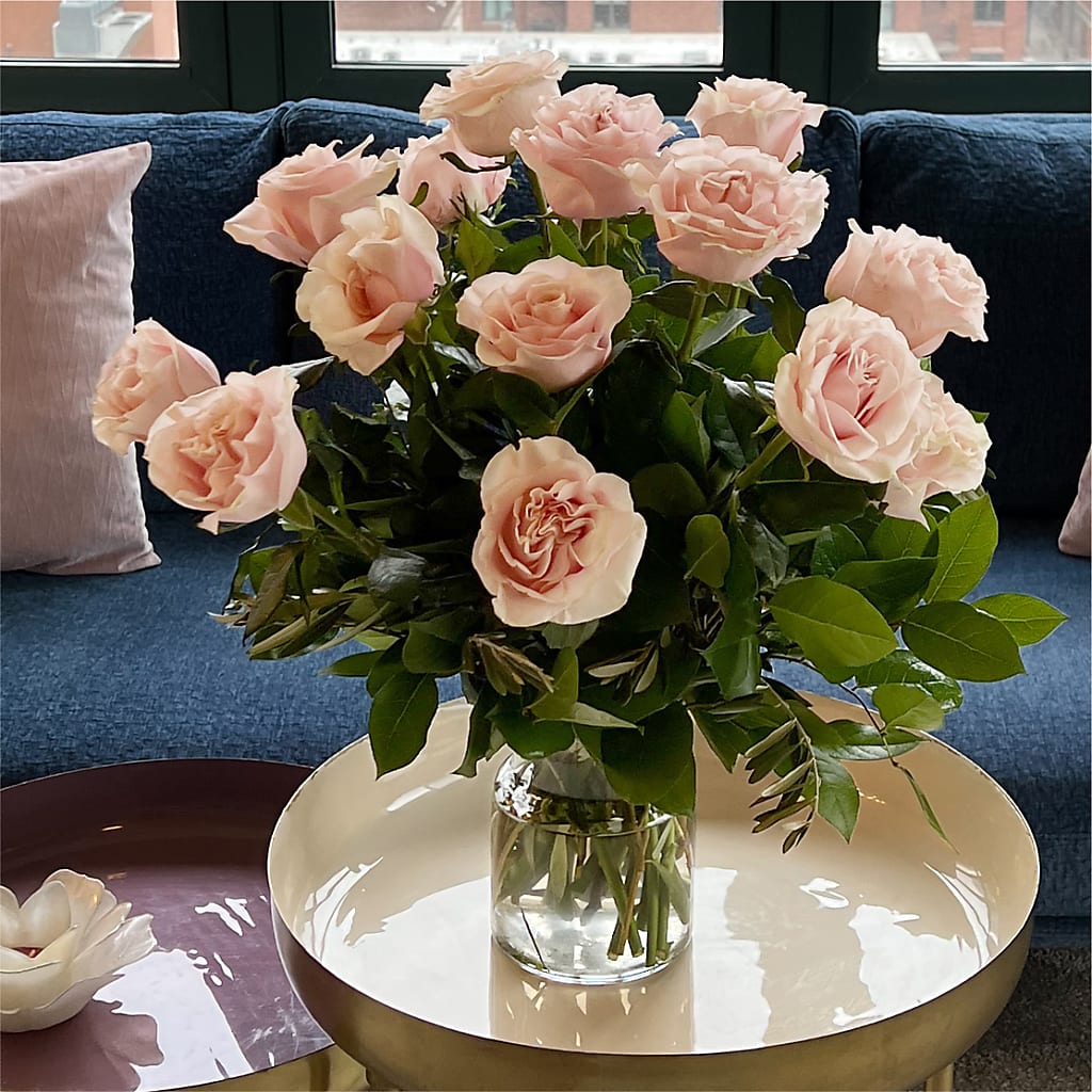 Long Stem Pink Rose Bouquet –  Bella Rose, Rialto CA