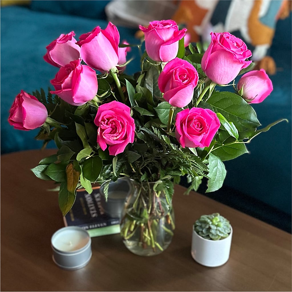 Long Stem Pink Rose Bouquet –  Bella Rose, Rialto CA