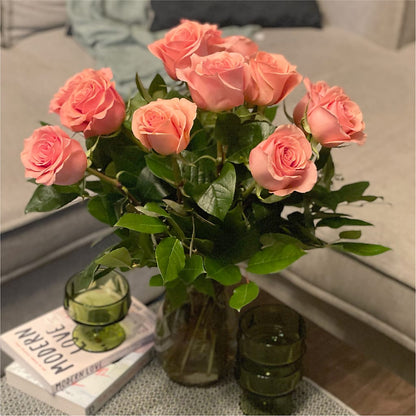Long Stem Pink Rose Bouquet –  Bella Rose, Rialto CA