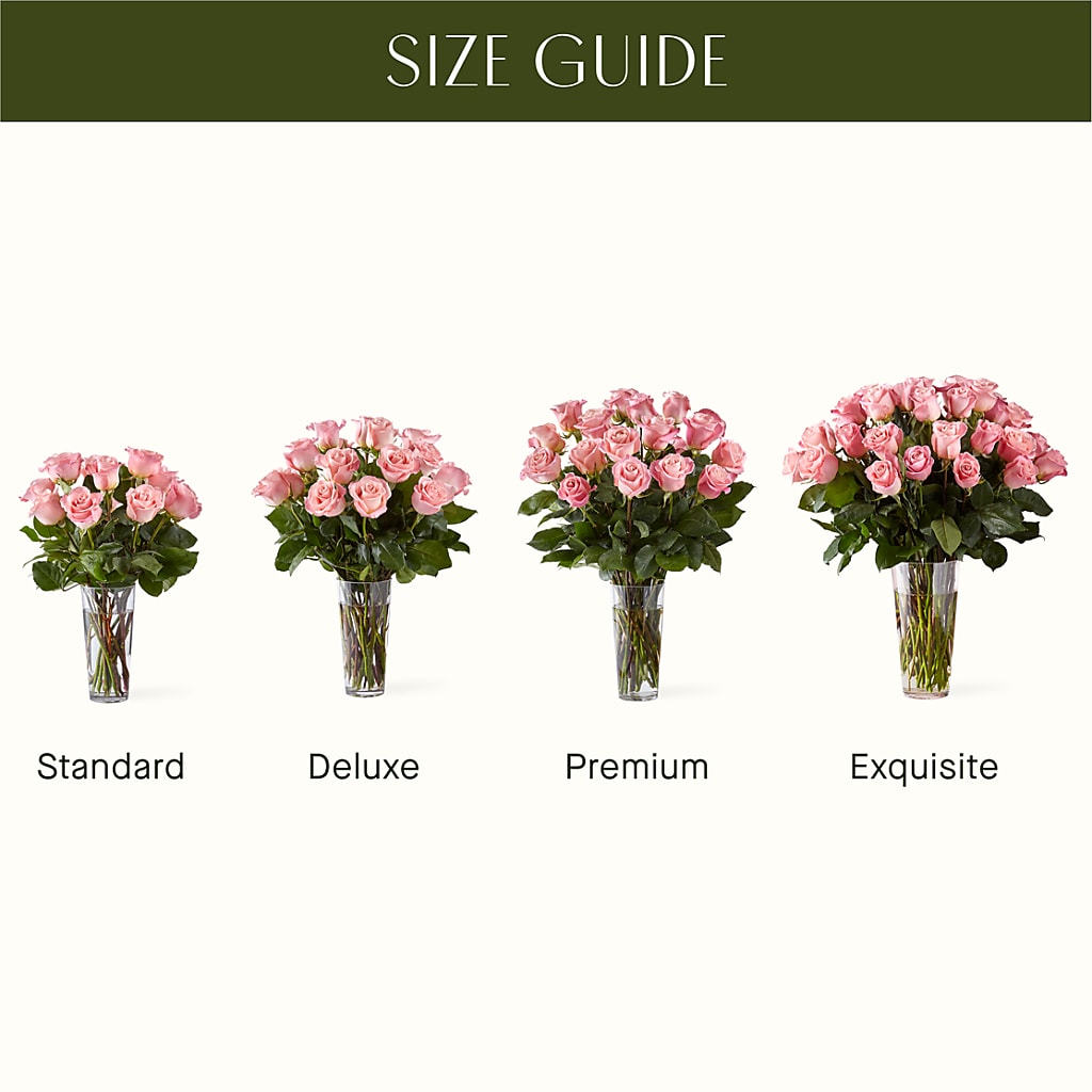 Long Stem Pink Rose Bouquet –  Bella Rose, Rialto CA