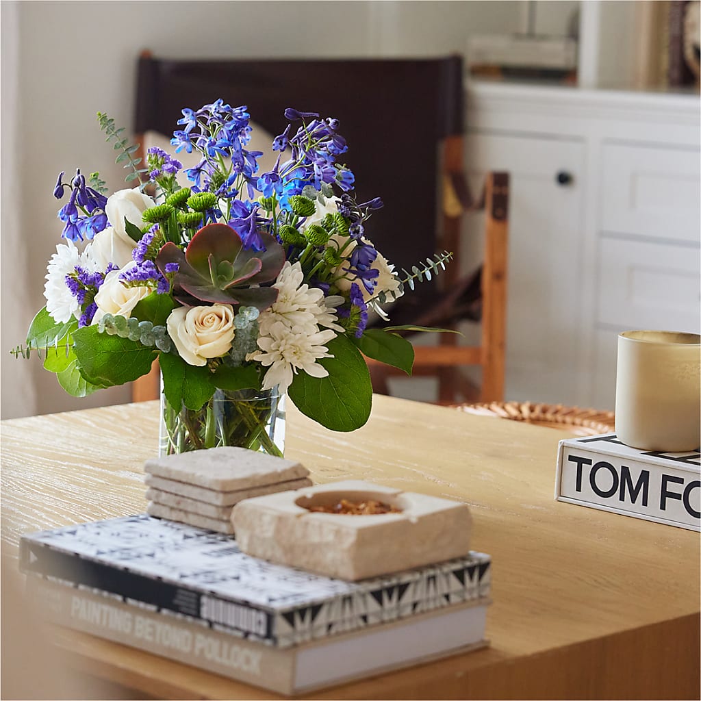 Cerulean Waves Bouquet –  Bella Rose, Rialto CA