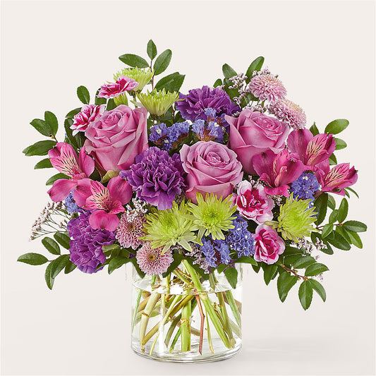 Glass Half Full Bouquet –  Bella Rose, Rialto CA