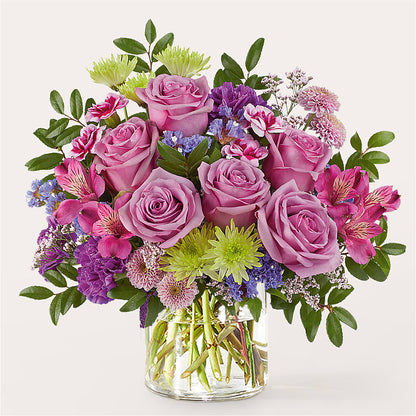 Glass Half Full Bouquet –  Bella Rose, Rialto CA