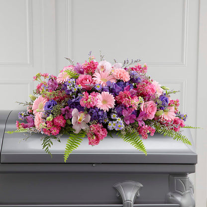 Glorious Garden Casket Spray –  Bella Rose, Rialto CA