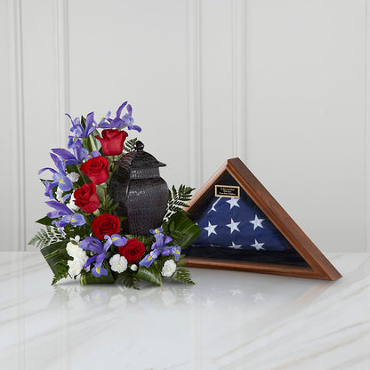Patriotic Tribute Arrangement –  Bella Rose, Rialto CA