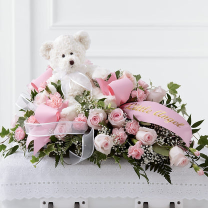 Touch of Sympathy Casket Spray –  Bella Rose, Rialto CA