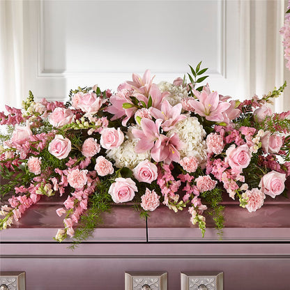 Life & Remembrance Casket Spray –  Bella Rose, Rialto CA