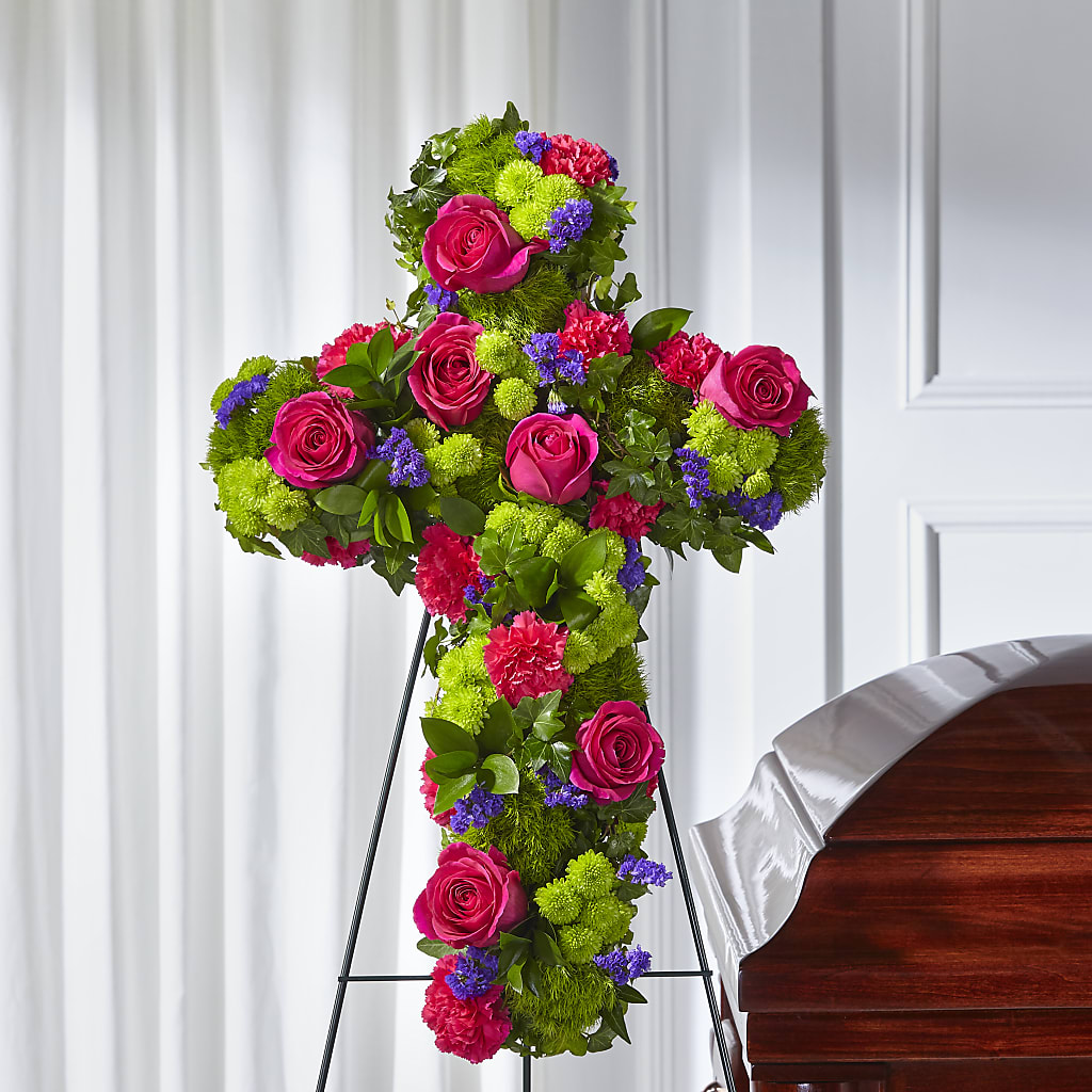 Tribute Rose Floral Cross –  Bella Rose, Rialto CA