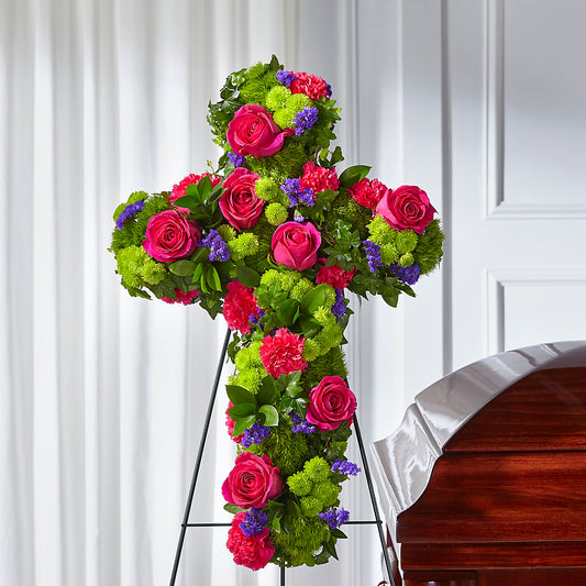 Tribute Rose Floral Cross –  Bella Rose, Rialto CA