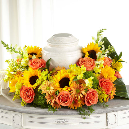 Faithful Sunflower Cremation Adornment –  Bella Rose, Rialto CA