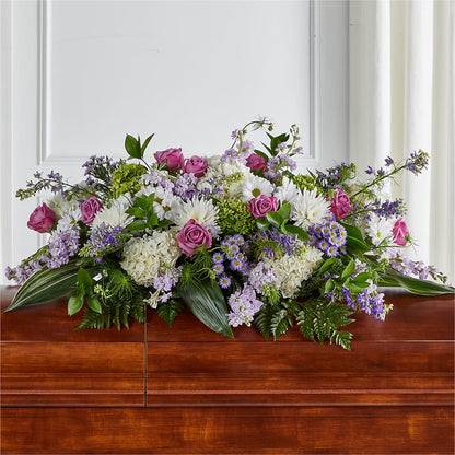 Meadows of Serenity Casket Spray –  Bella Rose, Rialto CA