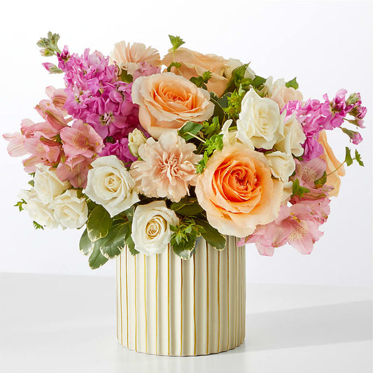 Paradise Bouquet with Ivory Vase –  Bella Rose, Rialto CA