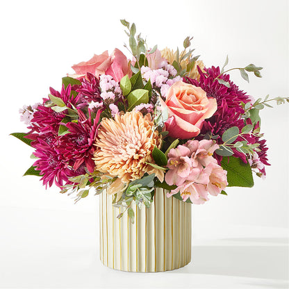 Berry Cobbler Bouquet with Ivory Vase –  Bella Rose, Rialto CA