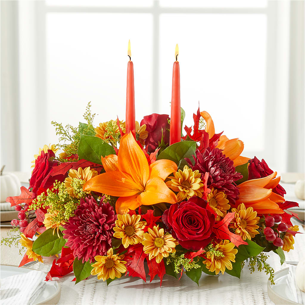Autumn's Embrace Centerpiece –  Bella Rose, Rialto CA
