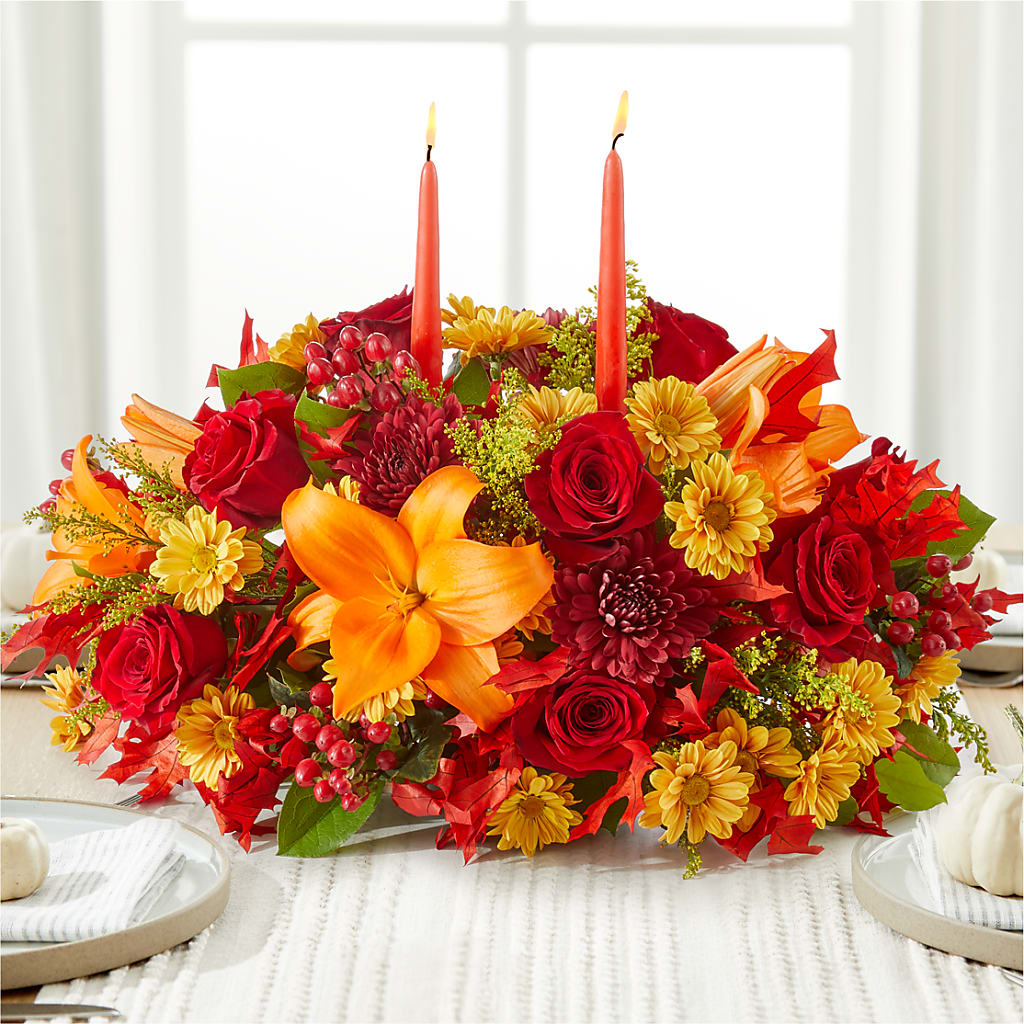 Autumn's Embrace Centerpiece –  Bella Rose, Rialto CA