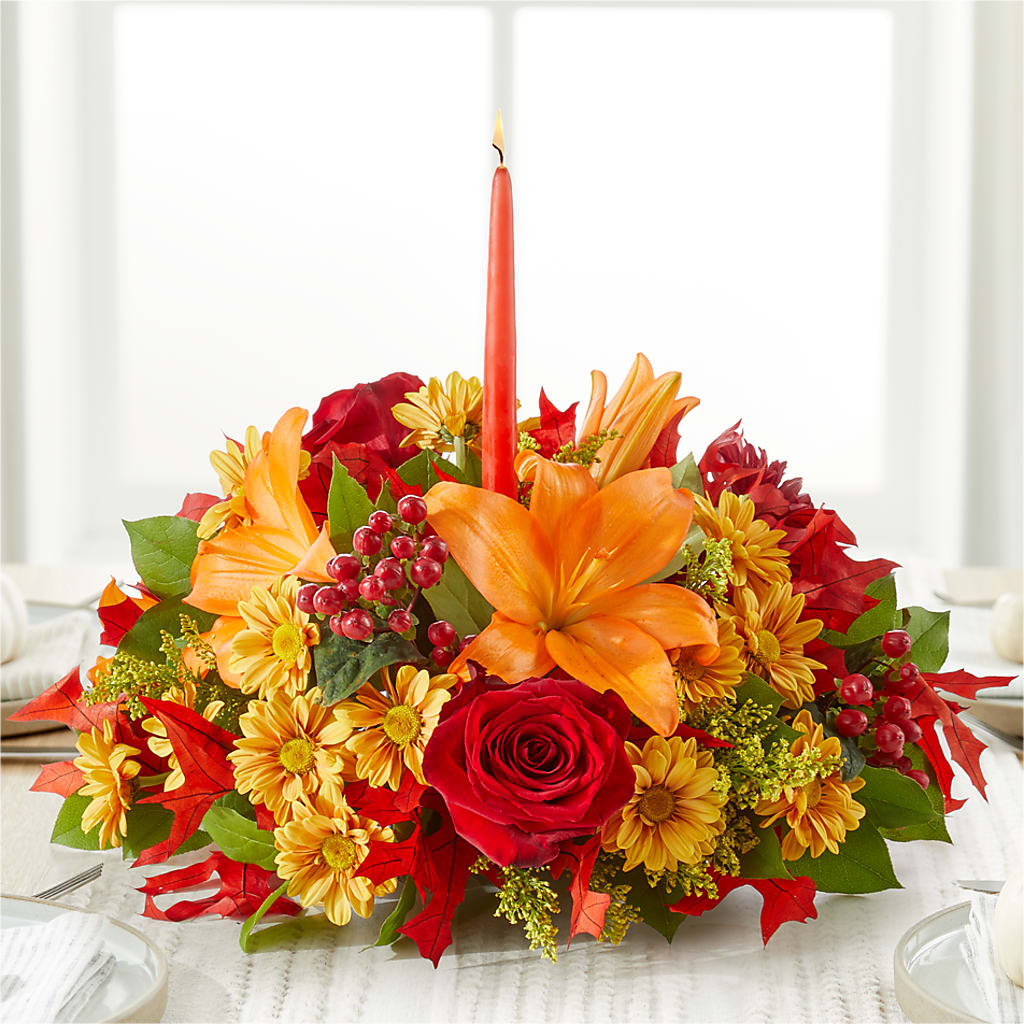 Autumn's Embrace Centerpiece –  Bella Rose, Rialto CA