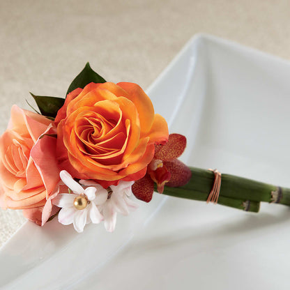 Sunset Dream Boutonniere –  Bella Rose, Rialto CA