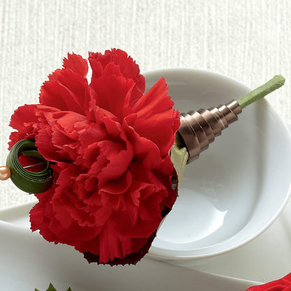 Red Carnation Boutonniere –  Bella Rose, Rialto CA
